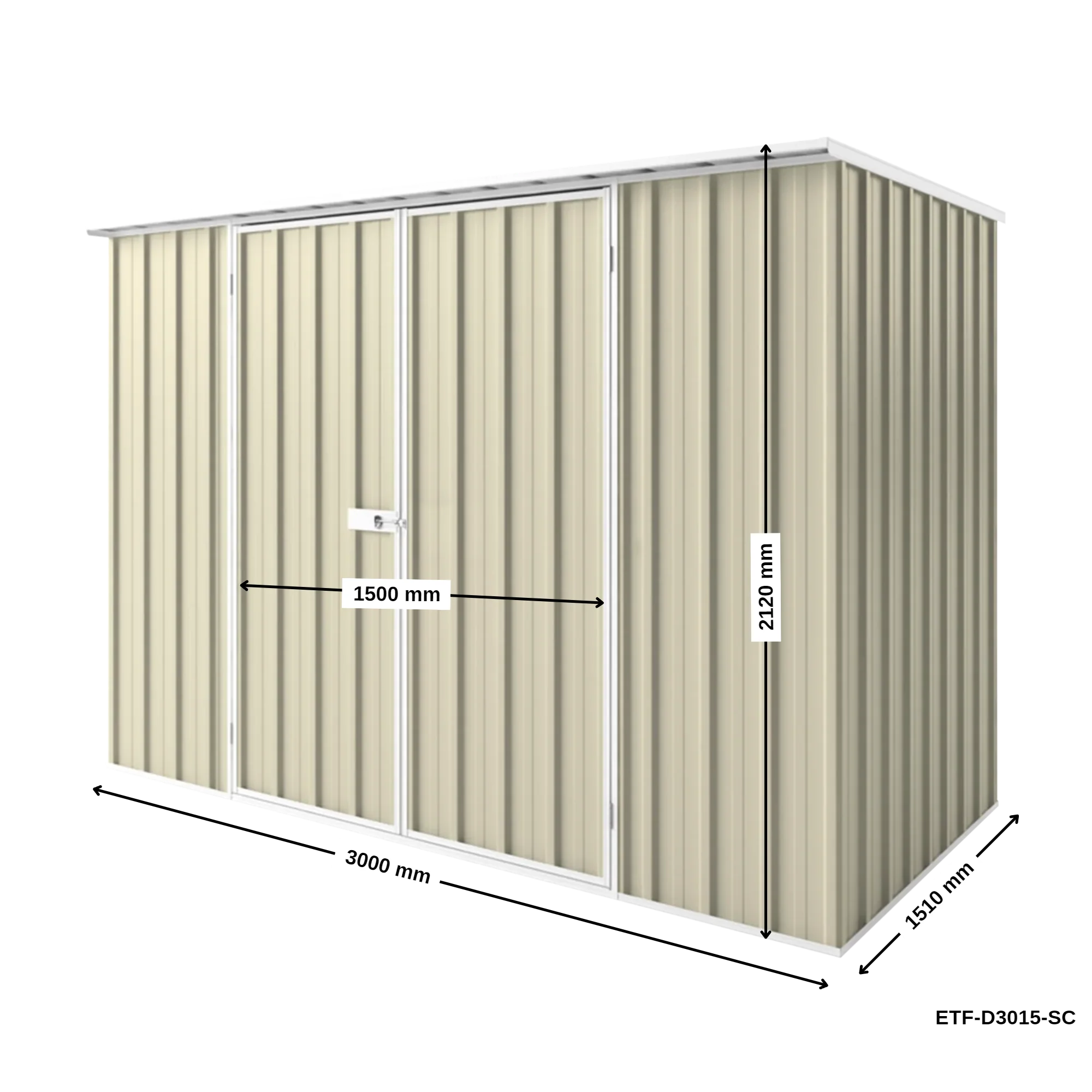 3m x 1.5m Flat Roof Garden Shed - Image 26
