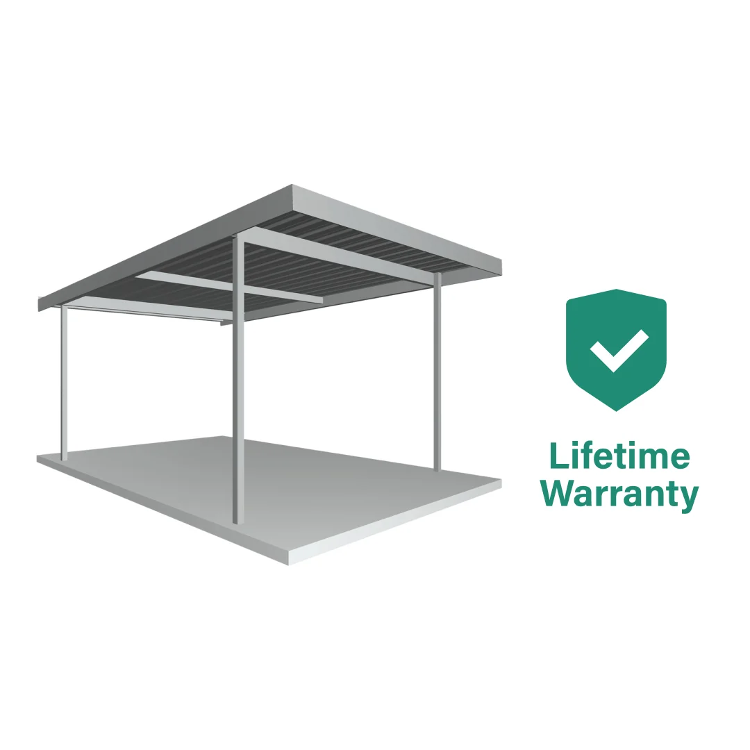 5.5m x 3.1m Carport - Zinc - Image 7